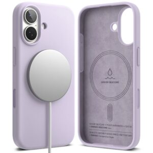 Ringke Silicone Magnetic MagSafe dėklas skirtas Apple iPhone 17 - violetinės spalvos - Image 2