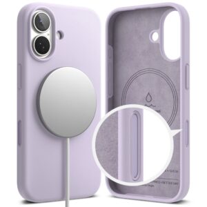 Ringke Silicone Magnetic MagSafe dėklas skirtas Apple iPhone 17 - violetinės spalvos - Image 3
