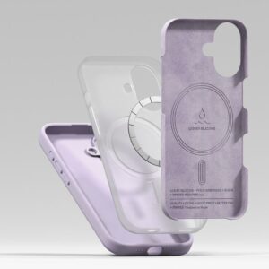Ringke Silicone Magnetic MagSafe dėklas skirtas Apple iPhone 17 - violetinės spalvos - Image 6