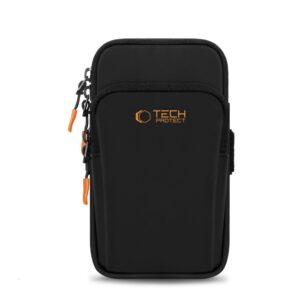 Tech-Protect M7 Universal Sport Armband Case - juodos spalvos ir oranžinės spalvos - Image 2