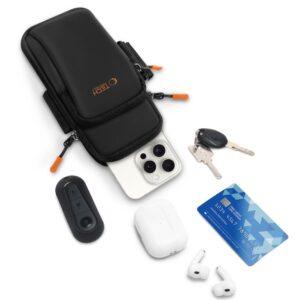 Tech-Protect M7 Universal Sport Armband Case - juodos spalvos ir oranžinės spalvos - Image 6