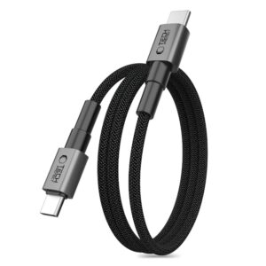 Tech-Protect Ultraboost DNA MagTwist USB-C PD kabelis 100W / 5A 100 cm - pilkos spalvos