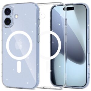 Tech-Protect FlexAir MagSafe dėklas skirtas Apple iPhone 17 - skaidrus Glitter
