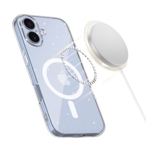 Tech-Protect FlexAir MagSafe dėklas skirtas Apple iPhone 17 - skaidrus Glitter - Image 2
