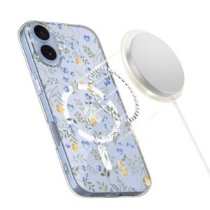 Tech-Protect FlexAir MagSafe dėklas skirtas Apple iPhone 17 - Daisies with Leaves - Image 3