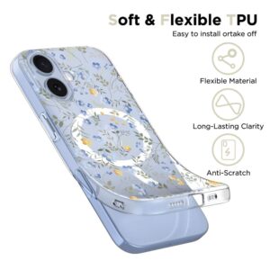 Tech-Protect FlexAir MagSafe dėklas skirtas Apple iPhone 17 - Daisies with Leaves - Image 4