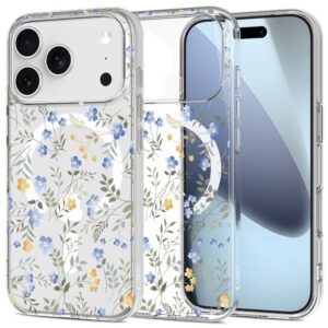 Tech-Protect FlexAir MagSafe dėklas skirtas Apple iPhone 17 Pro - Daisies with Leaves