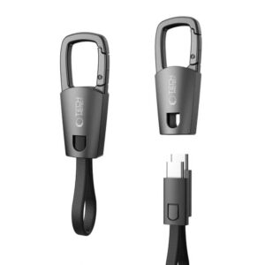 Tech-Protect Ultraboost DNA Cable with Keychain USB-C PD 60W / 3A - pilkos spalvos