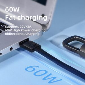 Tech-Protect Ultraboost DNA Cable with Keychain USB-C PD 60W / 3A - pilkos spalvos - Image 5