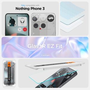 Spigen Glas.TR EZ Fit Apsauginis srtiklas 2-pack skirtas Nothing Phone 3 - Transparent - Image 8