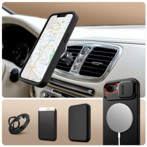 Tech-Protect Kevlar Aura MagSafe dėklas skirtas Apple iPhone 16e - juodos spalvos - Image 6