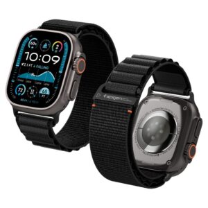 Apyrankė Spigen WBF1 Strap for Apple Watch 44 / 45 / 46 / 49 mm - juodos spalvos
