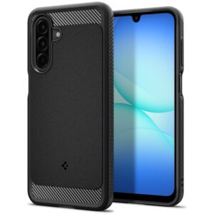 Spigen Rugged Armor dėklas skirtas Samsung Galaxy A17 - matinis juodos spalvos