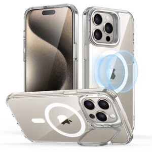 ESR Hybrid HaloLock Dėklas StashStand Apple iPhone 15 Pro Max, skaidrus - Image 1