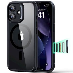 ESR Classic Hybrid Dėklas Apple iPhone 17, skaidrus juodos spalvos