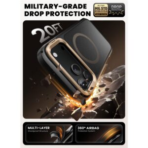 Supcase IBLSN Ares Flip Mag MagSafe dėklas skirtas Apple iPhone 17 Pro - auksos spalvos - Image 3