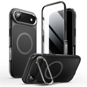 Supcase IBLSN Ares Flip Mag MagSafe dėklas skirtas Apple iPhone 17 Air - juodos spalvos