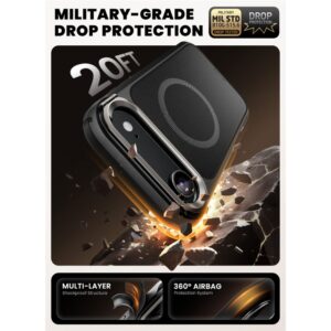 Supcase IBLSN Ares Flip Mag MagSafe dėklas skirtas Apple iPhone 17 Air - juodos spalvos - Image 3