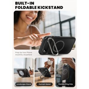 Supcase IBLSN Ares Flip Mag MagSafe dėklas skirtas Apple iPhone 17 Air - juodos spalvos - Image 5