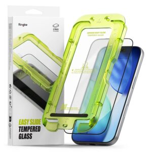 Ringke Easy Slide 2-pack apsauginis stiklas skirtas Apple iPhone 17 Pro Max - juodos spalvos
