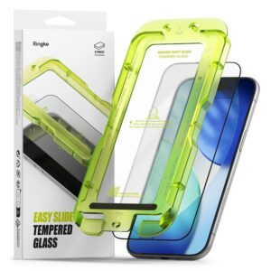 Ringke Easy Slide 2-pack apsauginis stiklas skirtas Apple iPhone 17 Air - juodos spalvos