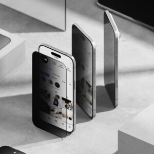 Ringke Easy Slide 2-pack Privacy Glass skirtas Apple iPhone 17 Air - juodos spalvos - Image 3