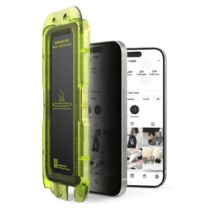 Ringke Easy Slide 2-pack Privacy Glass skirtas Apple iPhone 17 - juodos spalvos - Image 2