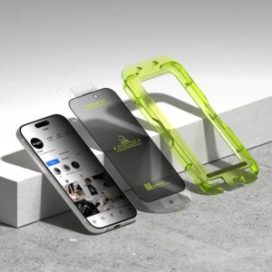 Ringke Easy Slide 2-pack Privacy Glass skirtas Apple iPhone 17 - juodos spalvos - Image 4