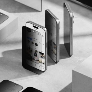 Ringke Easy Slide 2-pack Privacy Glass skirtas Apple iPhone 17 - juodos spalvos - Image 5