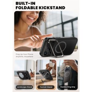 Supcase IBLSN Ares Flip Mag MagSafe dėklas skirtas Apple iPhone 17 Pro - juodos spalvos - Image 5