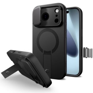 Tech-Protect Kevlar Aura MagSafe dėklas skirtas Apple iPhone 17 Pro - juodos spalvos