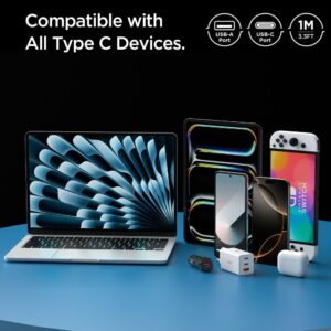 Spigen EB6010AC USB-A / USB-C 60W kabelis 100 cm - baltos spalvos - Image 8