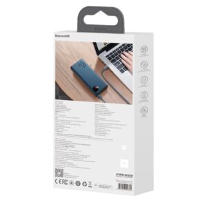 Baseus Adaman power bank 2x USB / 1x USB Type C / 1x micro USB 20000mAh 65W Quick Charge 4.0 Power Delivery mėlynos spalvos (PPIMDA-D03) - Image 6