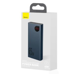 Baseus Adaman power bank 2x USB / 1x USB Type C / 1x micro USB 20000mAh 65W Quick Charge 4.0 Power Delivery mėlynos spalvos (PPIMDA-D03) - Image 5