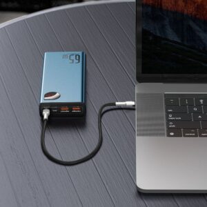 Baseus Adaman power bank 2x USB / 1x USB Type C / 1x micro USB 20000mAh 65W Quick Charge 4.0 Power Delivery mėlynos spalvos (PPIMDA-D03) - Image 8