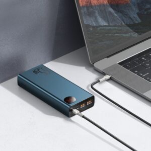 Baseus Adaman power bank 2x USB / 1x USB Type C / 1x micro USB 20000mAh 65W Quick Charge 4.0 Power Delivery mėlynos spalvos (PPIMDA-D03) - Image 9