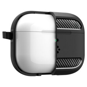 Spigen Rugged Armor dėklas skirtas AirPods 3 - Matte juodos spalvos - Image 9
