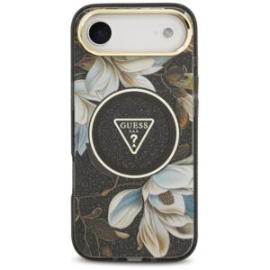 Guess IML Glitter Flowers Triangle MagSafe dėklas skirtas Apple iPhone Air - juodos spalvos - Image 3
