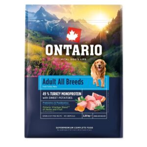 Ontario Adult All breeds Monoprotein Turkey & Sweet potatoes 2,25kg