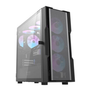 Darkflash DK431 Mesh kompiuterio korpusas juodos spalvos + 4 ARGB ventiliatoriai