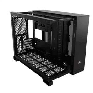 Corsair 2500D Airflow Micro-ATX kompiuterio korpusas, Tempered Glass - juodos spalvos - Image 5