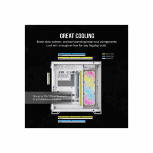 Corsair 6500X RGB Midi-Tower, Tempered Glass - baltos spalvos - Image 15