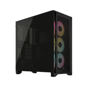 Corsair iCUE 4000D RGB Airflow Mid-Tower, Tempered Glass - juodos spalvos - Image 2