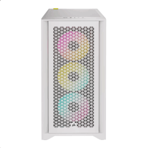 Corsair iCUE 4000D RGB Airflow Mid-Tower, Tempered Glass - baltos spalvos - Image 3