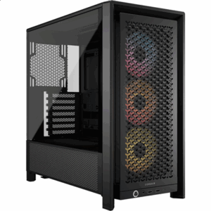 Corsair Frame 4000D RS ARGB Tempered Glass Midi-Tower, juodos spalvos - Image 3