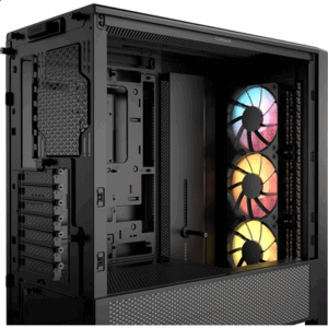 Corsair Frame 4000D RS ARGB Tempered Glass Midi-Tower, juodos spalvos - Image 8