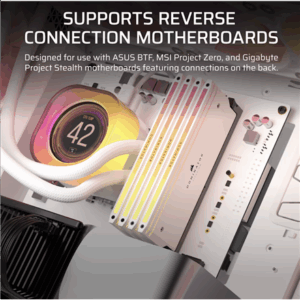 Corsair iCUE LINK 5000T LX PC-kompiuterio korpusas, Midi-Tower, E-ATX, RGB, Tempered Glass - baltos spalvos - Image 7