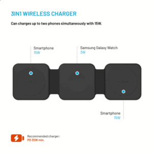 FIXED Flex belaidis įkroviklis skirtas Samsung įrenginiams, juodos spalvos - Image 5