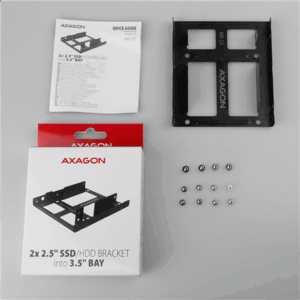 AXAGON RHD-225 Mounting frame for 2x 2.5" in 3.5" slot - juodos spalvos - Image 10