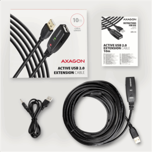 AXAGON ADR-210 active USB extension cable, USB 2.0, USB-A to USB-A - 10 m - Image 8